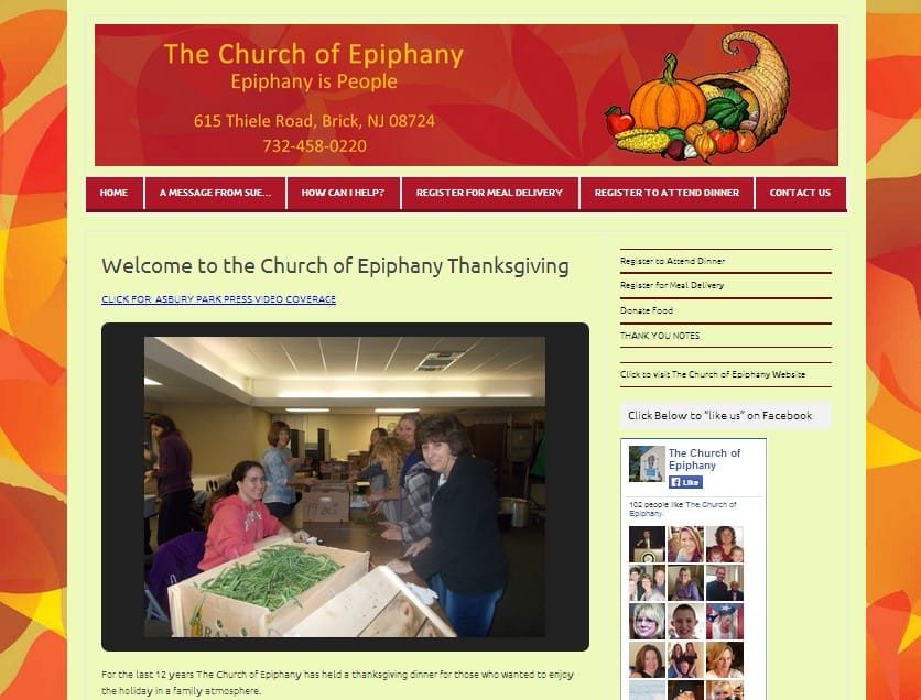The Church of Epiphany Brick, NJ - Thanksgiving Feast